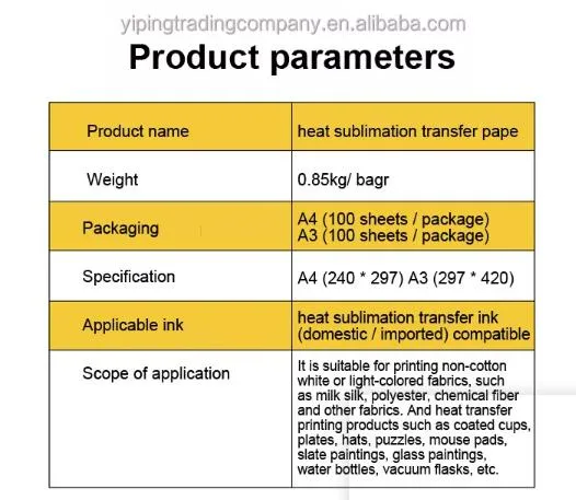 Cheap Price Inkjet Transfer Paper A4 Sublimation Paper Heat Transfer Paper A3