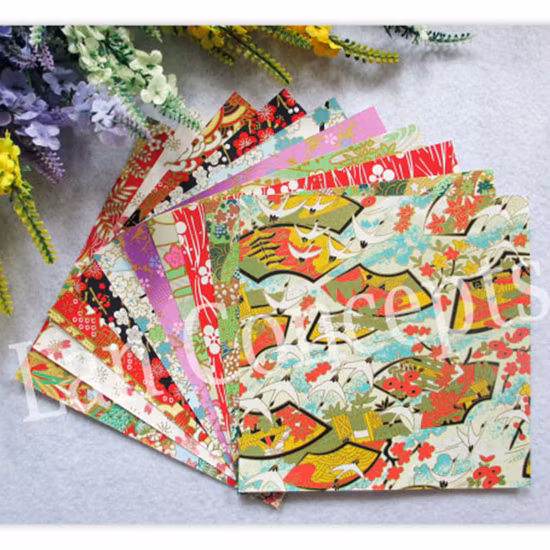 Papier Washi pour emballage cadeau Yuzen, 14cm, artisanat, scrapbooking, papier Origami